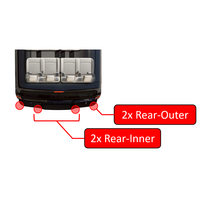 Nissan NV 2500/3500 Parking Sensor Rings